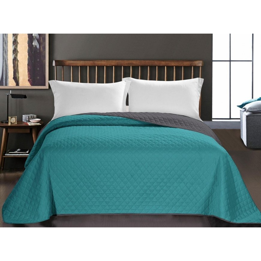 DecoKing Bedspread MARINE+CHARCOAL 260x280 – 2