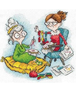 Beldizart Cross Stitch Kit "Grandma's Embroiderer" SANB-23