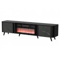 Cama RTV cabinet Volare 200 x 39 x 49 cm black/san sebastian + fireplace Cama RTV cabinet Volare 200 x 39 x 49 cm black/san sebastian + fireplace
