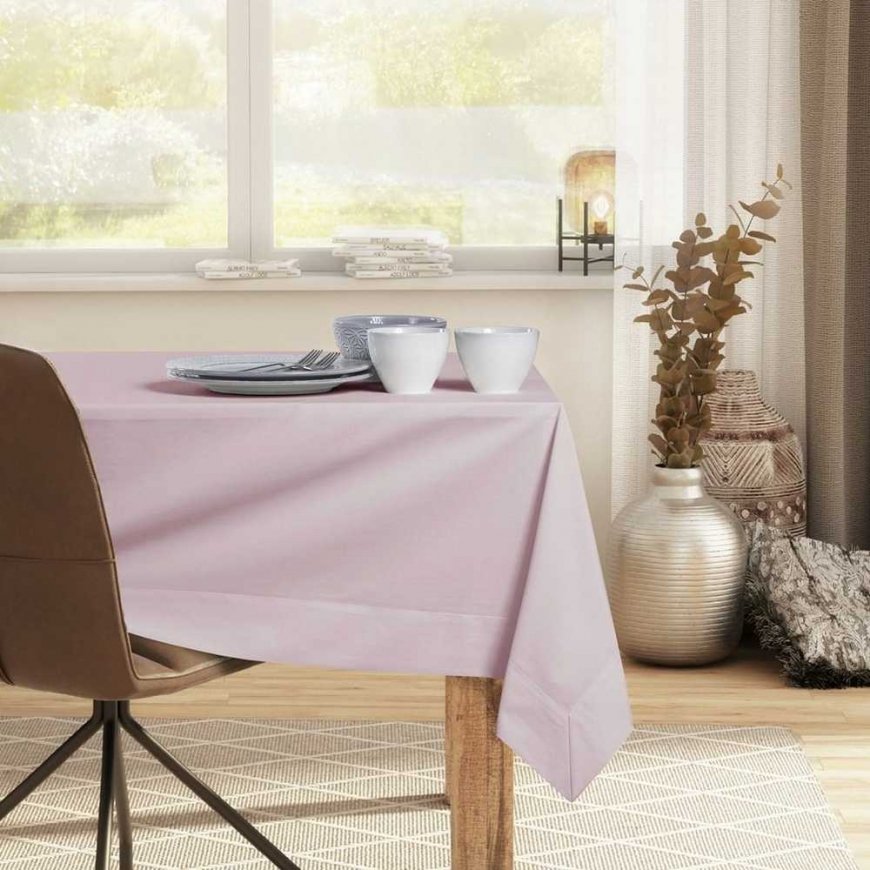 DecoKing Tablecloth DK PURE HMD POWDER PINK 40X180