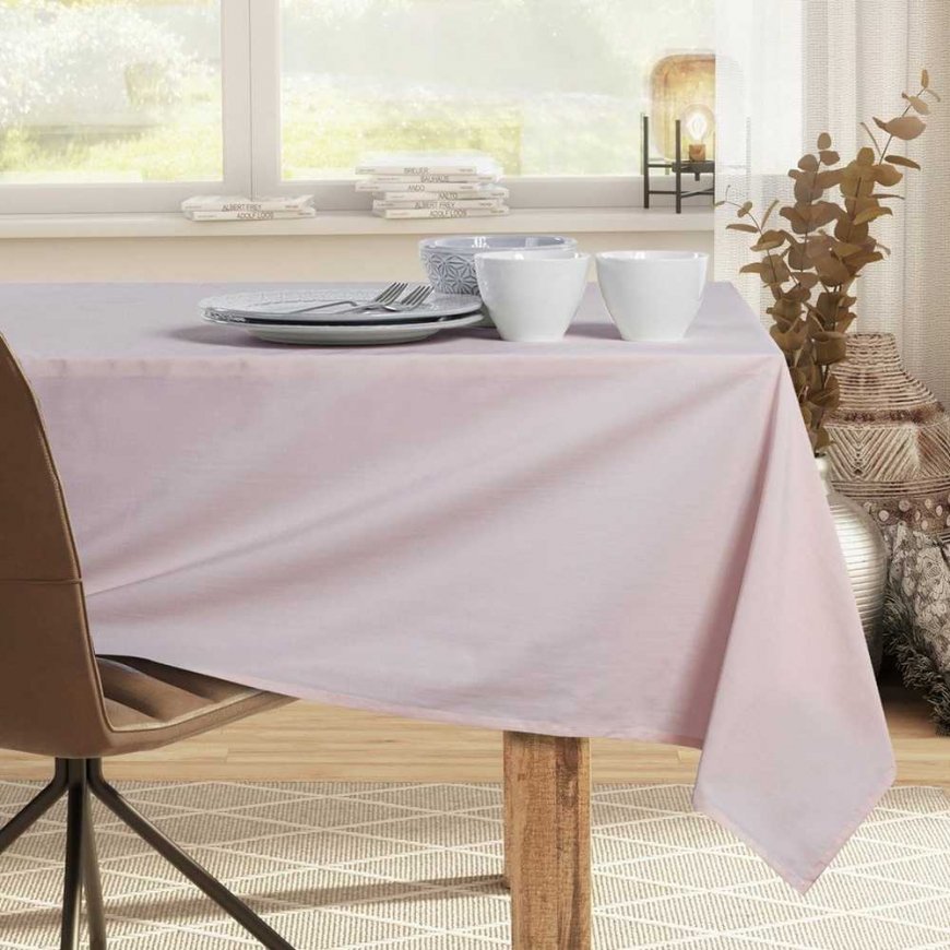 DecoKing Tablecloth DK PURE HMD POWDER PINK 40X180 – 4