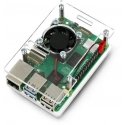 Gravlaser Dėklas Raspberry Pi 5 - atidaromas su ventiliatoriumi - skaidrus Gravlaser Dėklas Raspberry Pi 5 - atidaromas su ventiliatoriumi - skaidrus