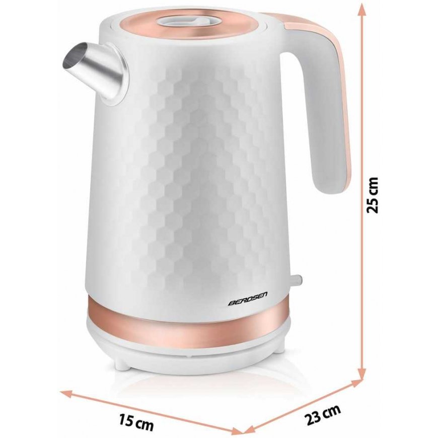 Electric kettle 1.7l Berdsen BD-705 white and copper – 4