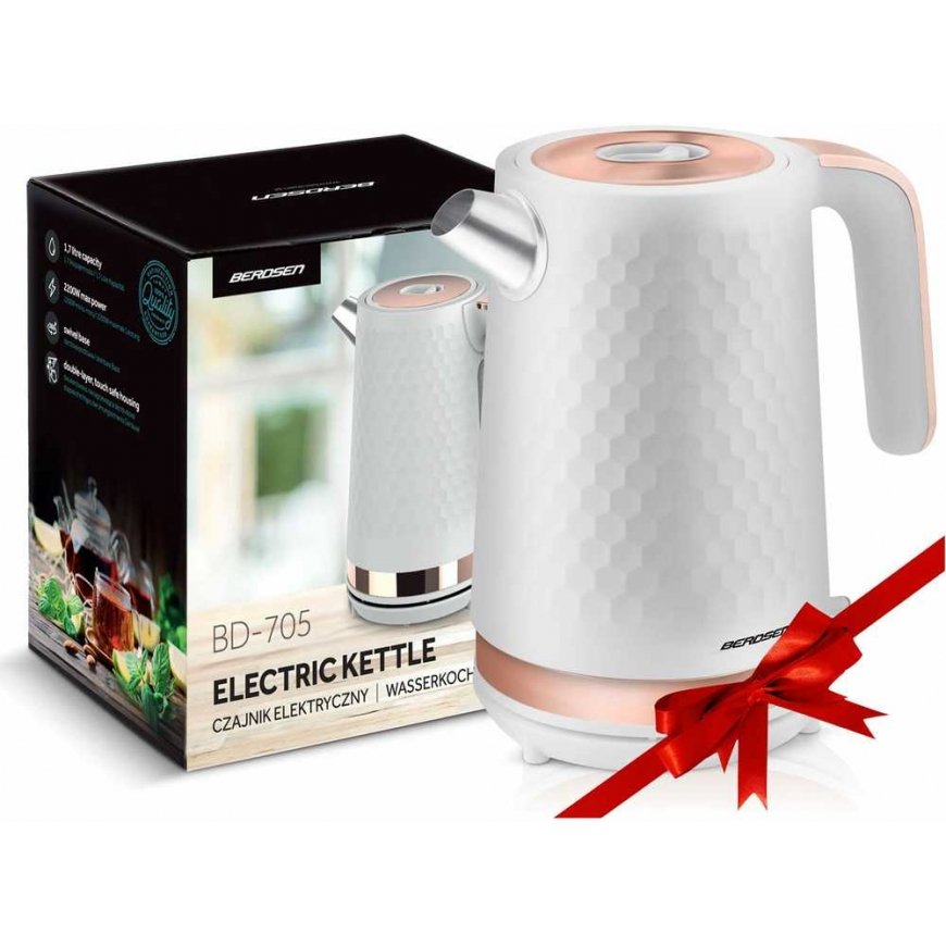 Electric kettle 1.7l Berdsen BD-705 white and copper – 5