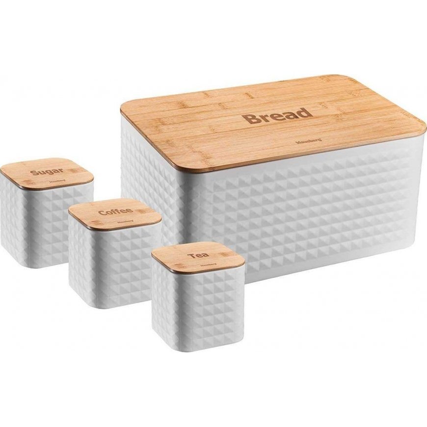 Klausberg Steel bread box with bamboo