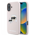 Karl Lagerfeld Silikoninis dėklas Heads Print MagSafe for iPhone 16 Plus - Rožinė Karl Lagerfeld Silikoninis dėklas Heads Print MagSafe for iPhone 16 Plus - Rožinė