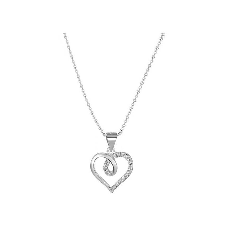 Beneto Silver pendant with heart AGS495 / 47