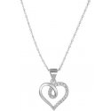 Beneto Silver pendant with heart AGS495 / 47 Beneto Silver pendant with heart AGS495 / 47