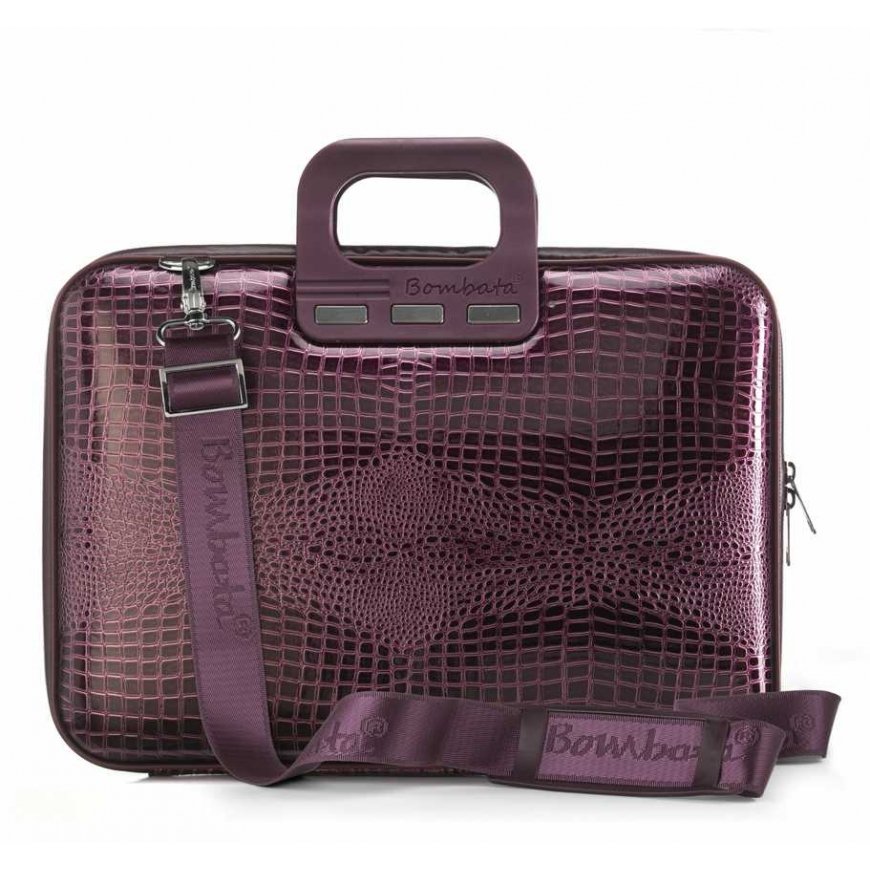 Computer bag, BOMBATA Shiny Cocco 13”, plum color. – 2
