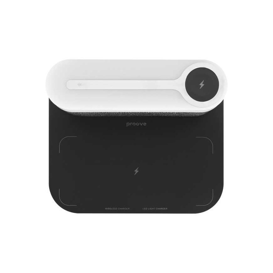 Proove 3-in-1 naktinis prie lovos šviestuvas + Alarm clock Day & Night LED 1200mAh 3W belaidis įkroviklis 15W pilkos spalvos – 5