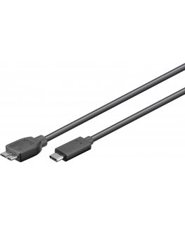 Goobay 67995 USB-kaapeli USB 2.0 0,6 m Micro-USB B USB C Harmaa