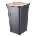 KOSZ DO SEGREGACJI 50L JUODA/BR�ZOWY PASTEL (4432)