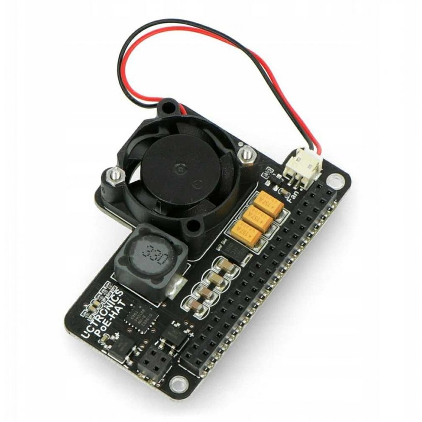 PoE Hat -virtamoduuli Raspberry Pi 4B / 3B + UCTRONICS U6110 – 3