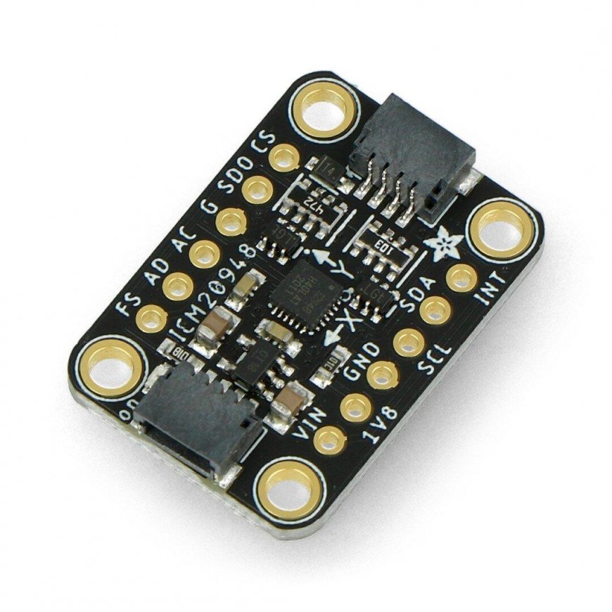 ICM-20948 9DoF, 3-axis accelerometer, gyroscope and magnetometer I2C/SPI Qwiic, Adafruit 4554