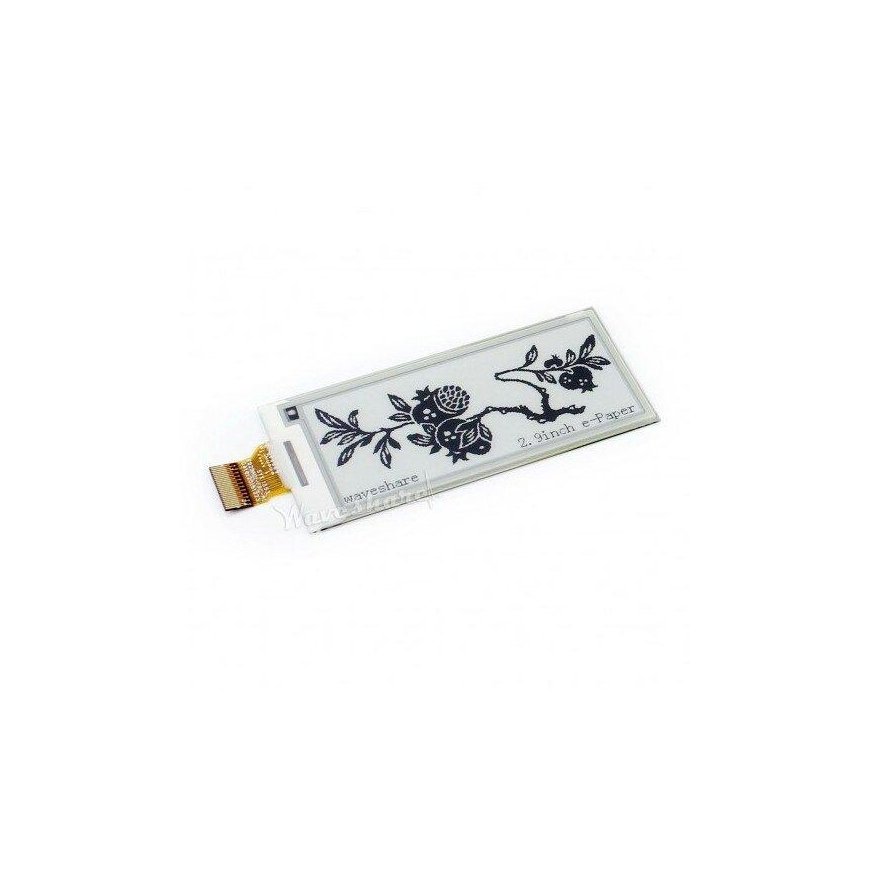 E-paperi E-Ink 2.9 296x128px, näyttö (ilman moduulia), Waveshare 12563