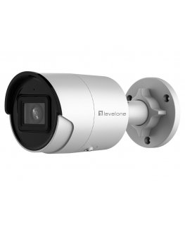 LevelOne GEMINI Fixed Bullet IP Network Camera, 4-Megapixel, H.265,802.3af PoE, Indoor/Outdoor