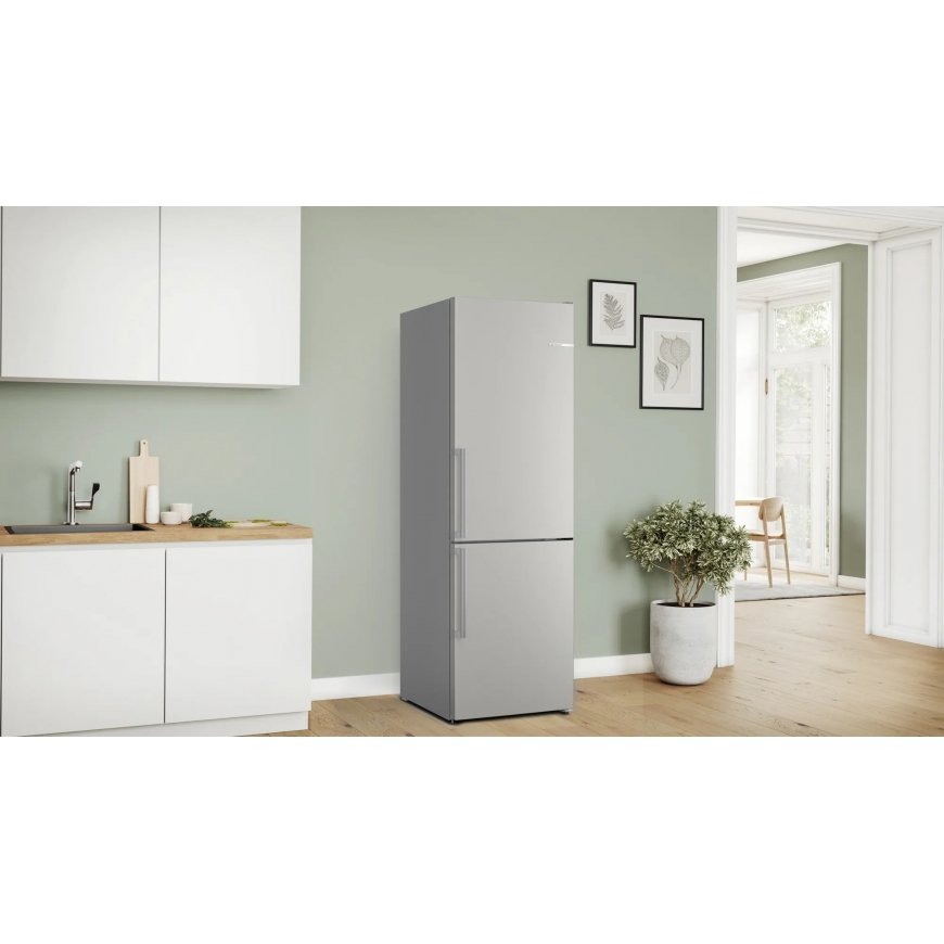 Bosch Serie 4 KGN36VIBT холодильник с морозильной камерой Отдельно стоящий 321 L B Нержавеющая сталь – 2