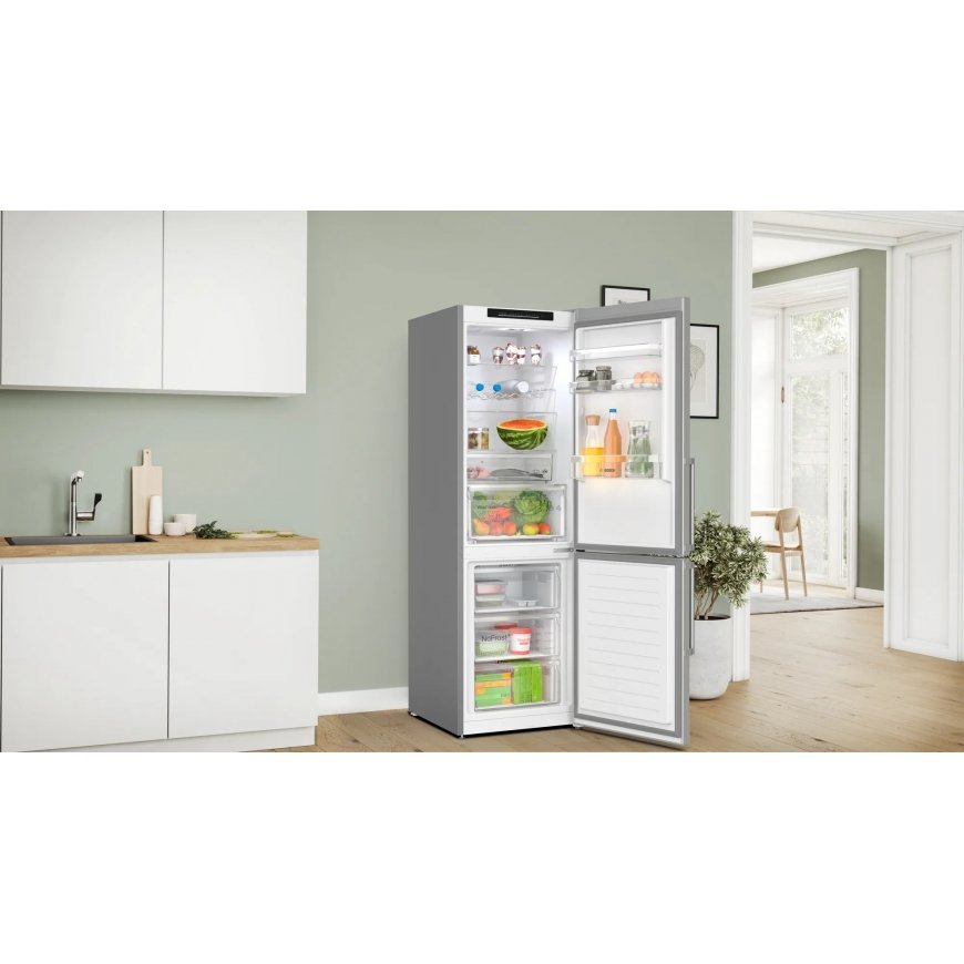 Bosch Serie 4 KGN36VIBT холодильник с морозильной камерой Отдельно стоящий 321 L B Нержавеющая сталь – 3