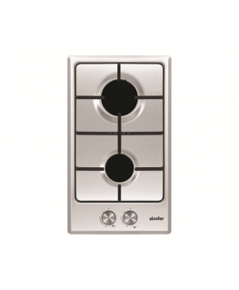Hob Simfer Hob H3.200.VGRIM Gas, Number of burners/cooking zones 2, Rotary knobs, Stainless steel