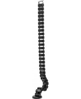 Cable handling backbone DELTACO OFFICE 4 channels, black / DELO-0203
