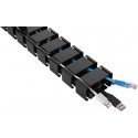 Deltaco Office cable collector, 4 gutters, black