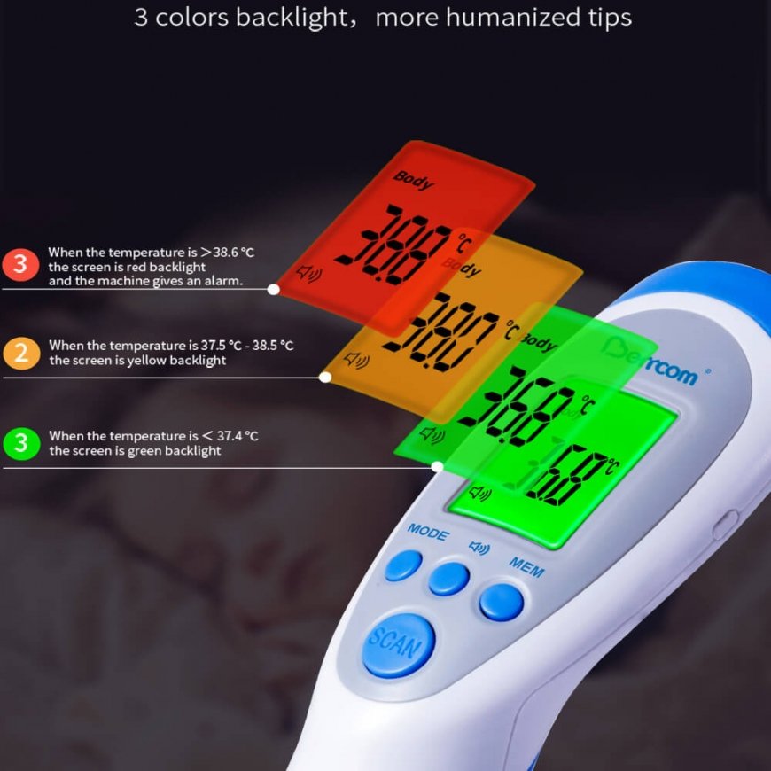 Berrcom JXB-182 digital body thermometer Remote sensing thermometer White Forehead Buttons – 3