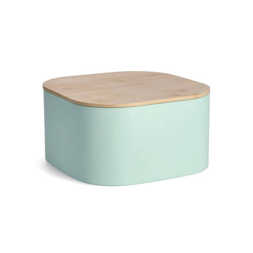 Zeller Bamboo Metal Bread Pan with Bamboo Lid, 26.5 cm