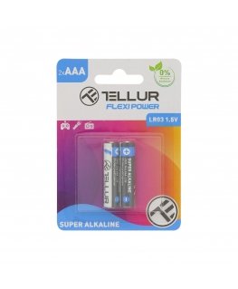 Tellur Flexi Power battery, Super Alkaline, AAA LR03, 1.5V, 2 pcs/set
