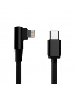 Gembird CC-USB2-CMLML-0.2M lightning kabelis 0,2 m Melns