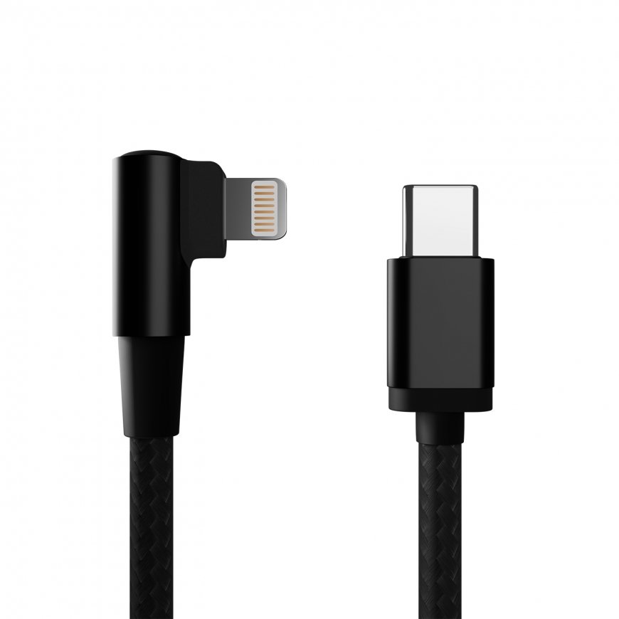 Gembird CC-USB2-CMLML-0.2M lightning kabelis 0,2 m Melns