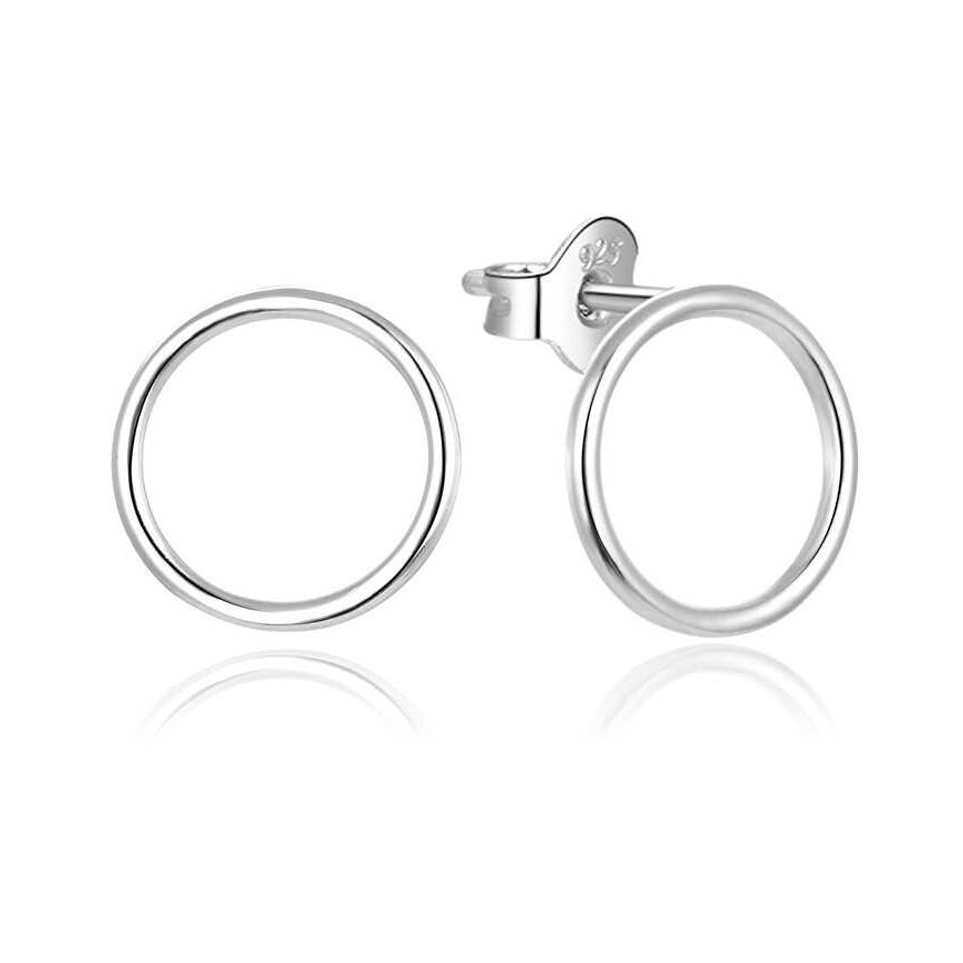 Beneto Minimalist silver hoop earrings AGUP1891