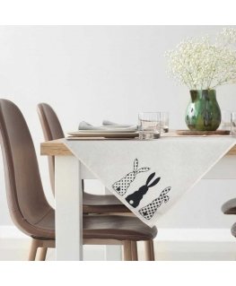 Eurofirany CHO/SPRING/Juodas/4 85X85 Baltas+Juodas VELVETAS