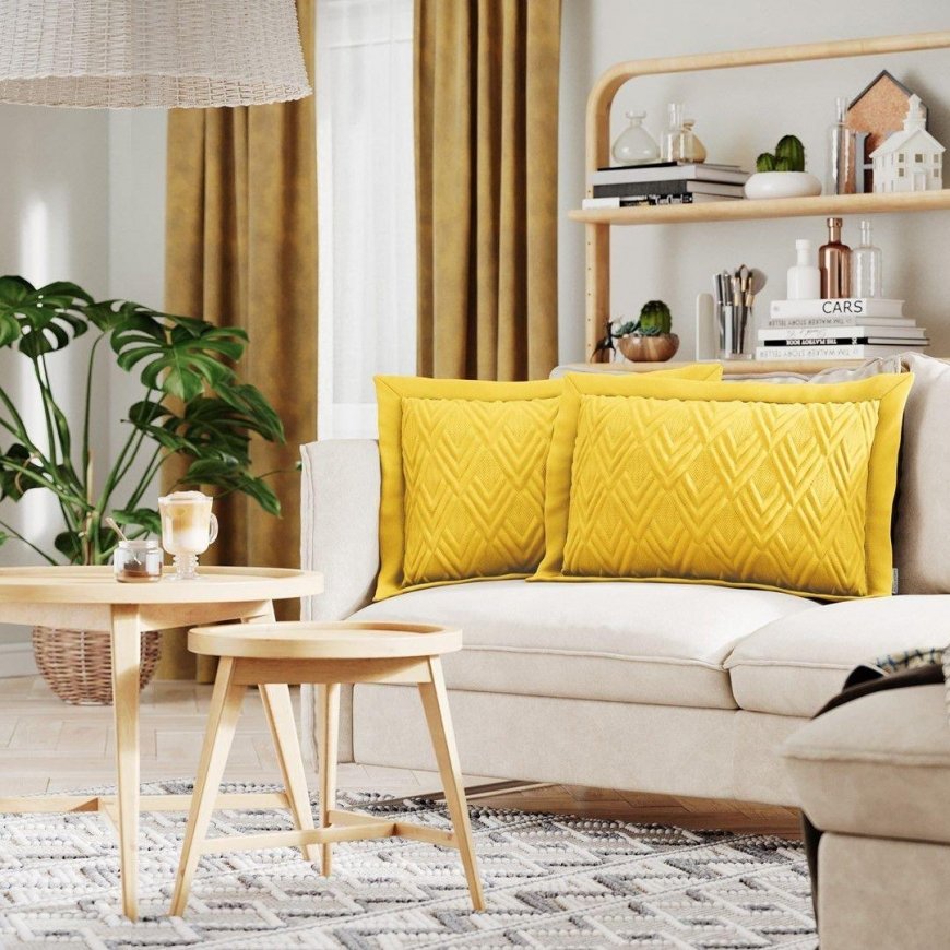 AmeliaHome Decorative pillowcase yellow 50x70