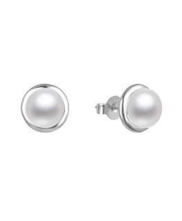 Beneto Elegant silver earrings with pearls AGUP2685P