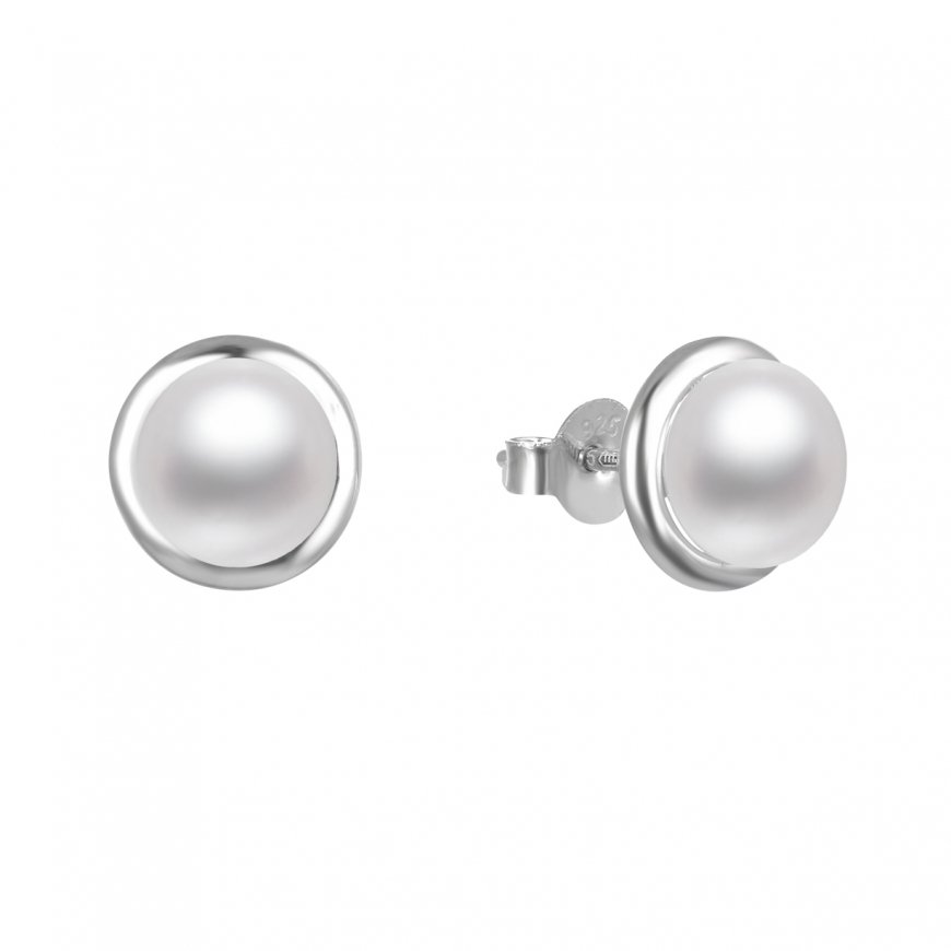 Beneto Elegant silver earrings with pearls AGUP2685P