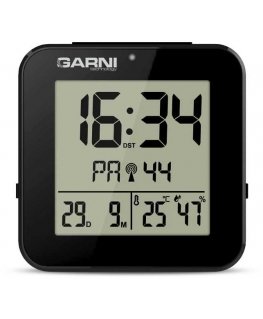 Garni Technology GARNI 138B - digital alarm clock with thermometer and hygrometer, black