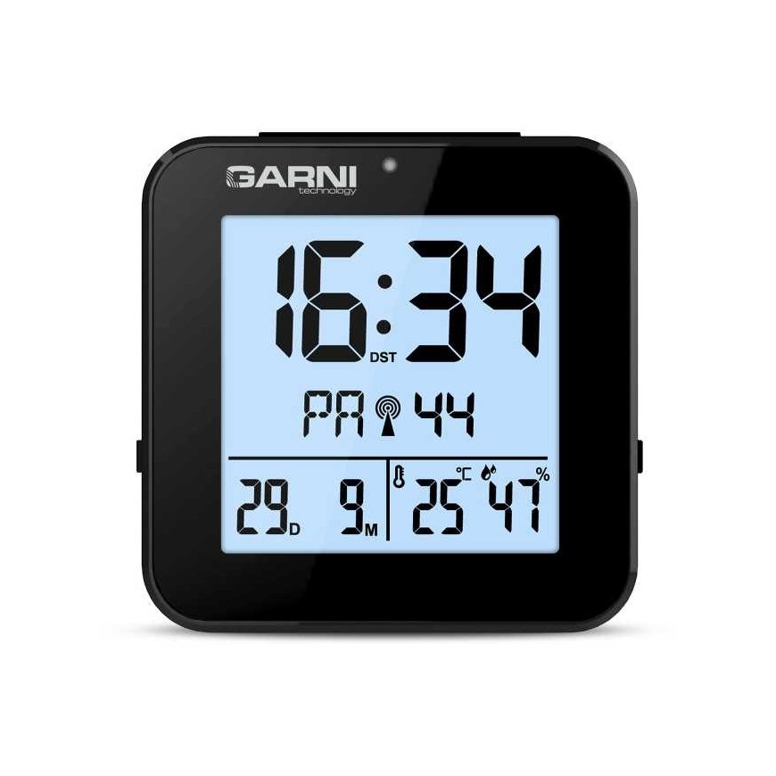 Garni Technology GARNI 138B - digital alarm clock with thermometer and hygrometer, black – 2
