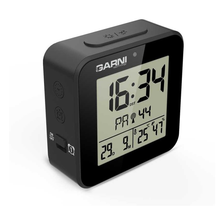 Garni Technology GARNI 138B - digital alarm clock with thermometer and hygrometer, black – 4