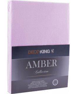 DecoKing Amber istutettu lakana, lila, 90x200 cm, resori