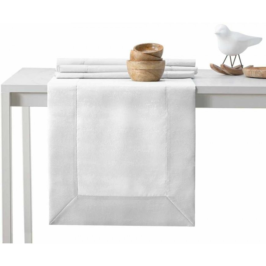 AmeliaHome Tablecloth AH VESTA BRD White 30X80 – 2