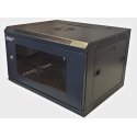 LEXI-Net 19" wall cabinet 12U 600x450, load capacity 60 kg, glass doors, extended, black LEXI-Net 19" wall cabinet 12U 600x450, load capacity 60 kg, glass doors, extended, black