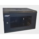 LEXI-Net 19" wall cabinet 12U 600x450, load capacity 60 kg, glass doors, extended, black LEXI-Net 19" wall cabinet 12U 600x450, load capacity 60 kg, glass doors, extended, black
