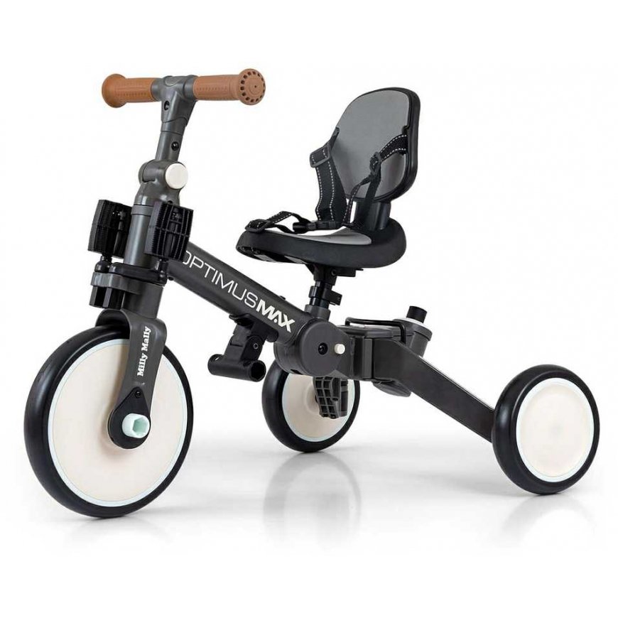 Qplay Milly Mally Bicycle 5w1 Optimus Max Tummanharmaa – 3
