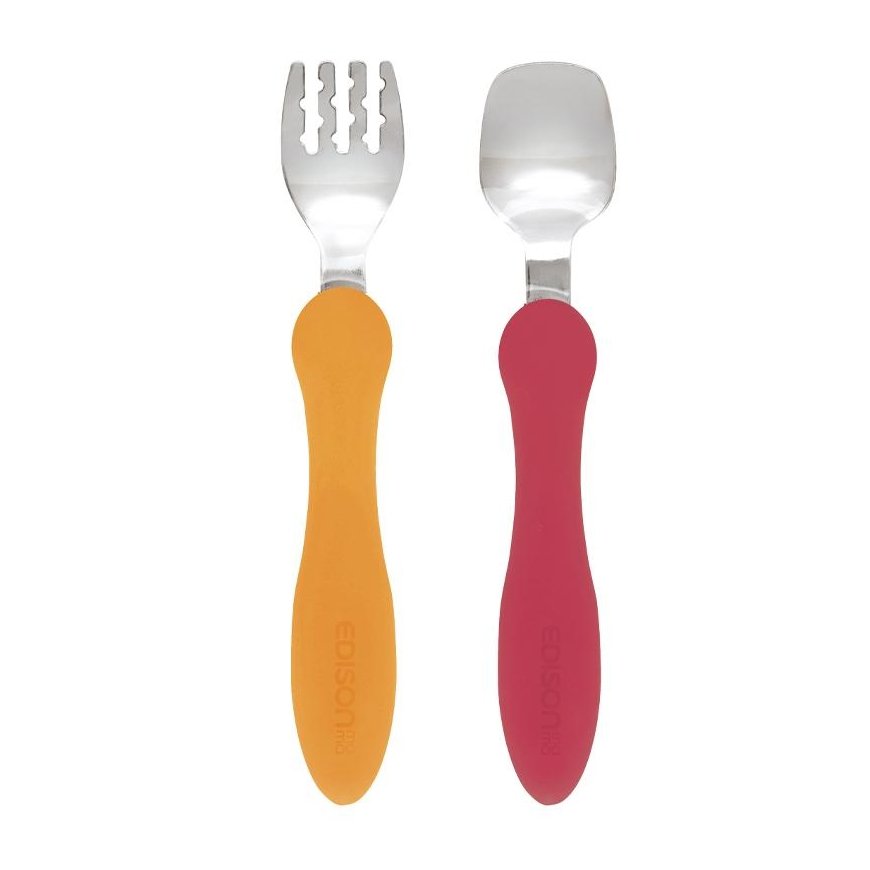 Karl Hausmann Cutlery EDISONmama MINI, from 12 months. Orange&CHERRY, KJ284