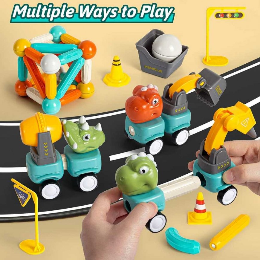 Woopie Magnetic building blocks dinosaurs, 84 pcs. – 5