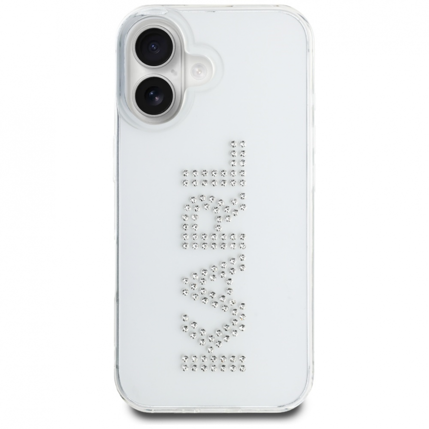 Karl Lagerfeld IML Rhinestones -logokotelo iPhone 16:lle läpinäkyvä – 4