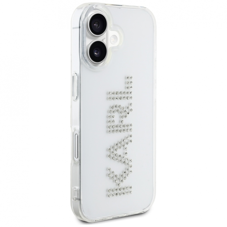 Karl Lagerfeld IML Rhinestones -logokotelo iPhone 16:lle läpinäkyvä – 5