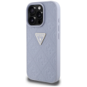 Guess Hot Stamp 4G Pattern Triangle Metal Logo Apple iPhone 16 Pro dėklas telefonui violetinės spalvos Guess Hot Stamp 4G Pattern Triangle Metal Logo Apple iPhone 16 Pro dėklas telefonui violetinės spalvos