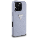 Guess Hot Stamp 4G Pattern Triangle Metal Logo Apple iPhone 16 Pro dėklas telefonui violetinės spalvos Guess Hot Stamp 4G Pattern Triangle Metal Logo Apple iPhone 16 Pro dėklas telefonui violetinės spalvos