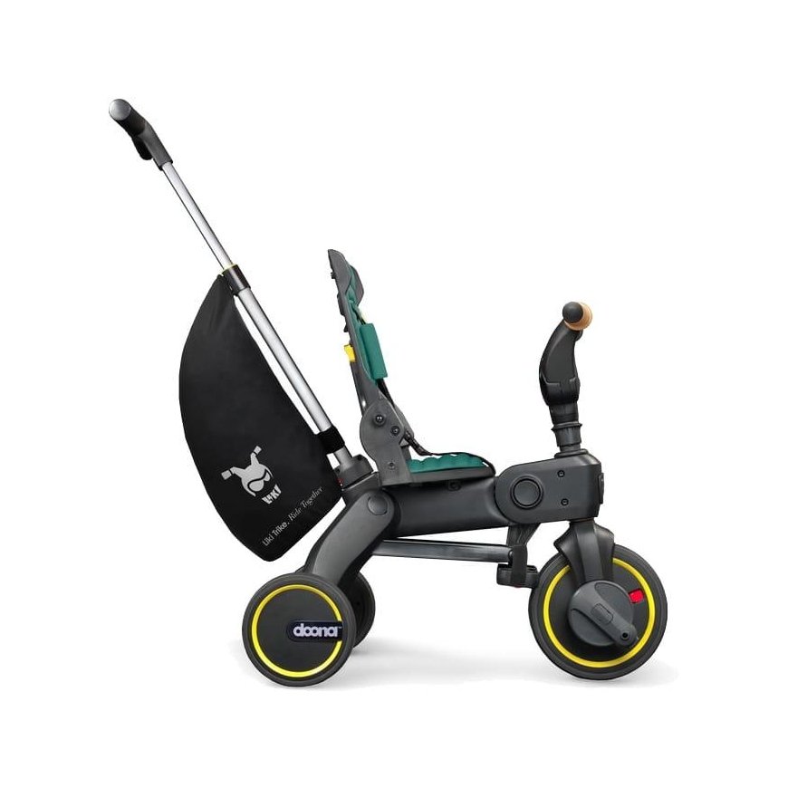 Doona Liki S5 5in1 Folding Tricycle + Cup Holder - Black/Green – 3
